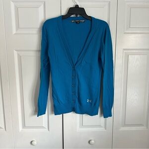 Under Armour Sweater Womens M Wool Blend Button Cardigan Performance Boyfriend